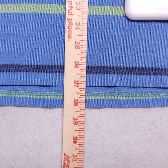 IZOD Casual Collared Short Sleeve Polo Shirt Adult Mens Size XL Blue - Picture 8 of 12